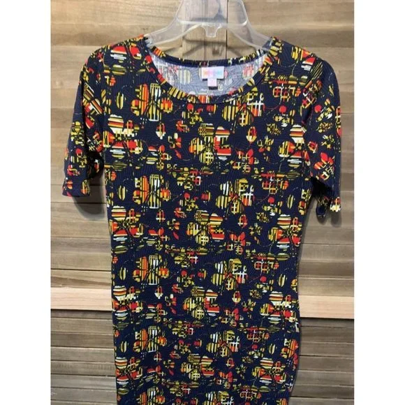 LulaRoe Tropical Floral Print T-Shirt Dress Women’s Size Small - Picture 2 of 6